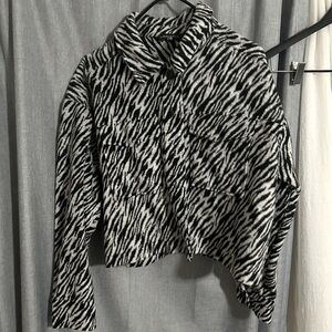 Kendall & Kylie Zebra Print Jacket